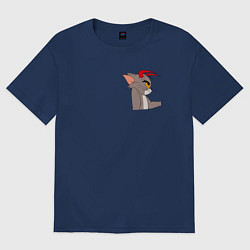 Женская футболка оверсайз Том демон кот