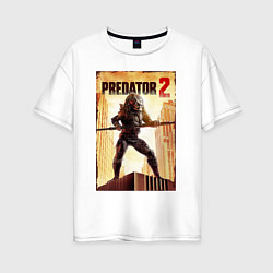 Футболка оверсайз женская Predator 2, цвет: белый