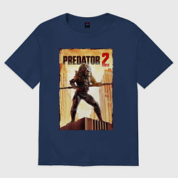 Футболка оверсайз женская Predator 2, цвет: тёмно-синий