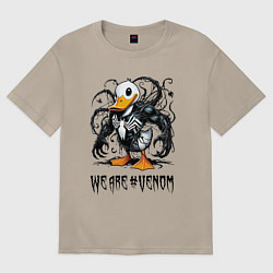 Женская футболка оверсайз Venom-Duck - meme