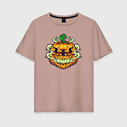 Женская футболка оверсайз Evil pumpkin