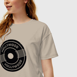 Футболка оверсайз женская Hollywood style, цвет: миндальный — фото 2