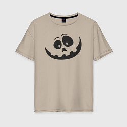 Женская футболка оверсайз Halloween smile