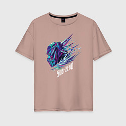 Женская футболка оверсайз Саб-Зиро Мортал Комбат