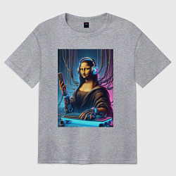 Женская футболка оверсайз Mona Lisa cyberpunk - fantasy