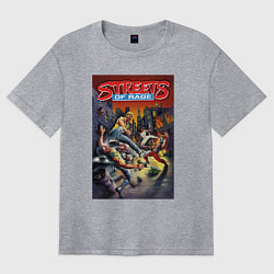 Футболка оверсайз женская Обнаженный кулак - улицы ярости, цвет: меланж