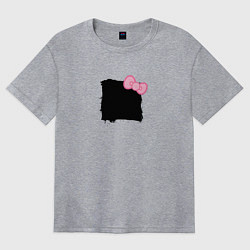 Женская футболка оверсайз Минималистка женщина - черный квадрат для пары