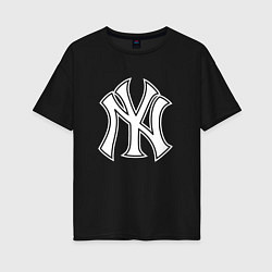 Женская футболка оверсайз New York yankees - baseball logo