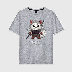 Женская футболка оверсайз Котьмак никак не научитесь