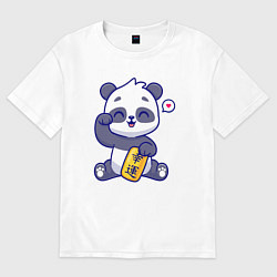 Женская футболка оверсайз Cute panda