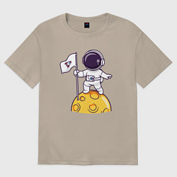 Женская футболка оверсайз Астронавт прибыл на луну