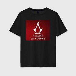 Футболка оверсайз женская Assassins creed shadows, цвет: черный