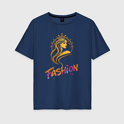 Женская футболка оверсайз Fashion - портрет девушки