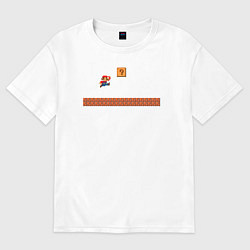 Футболка оверсайз женская Mario 8 bit, цвет: белый