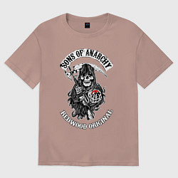 Женская футболка оверсайз Сыны анархии - logo