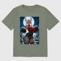 Футболка оверсайз женская Мирко из Моя геройская академия в неофициальном ко, цвет: авокадо