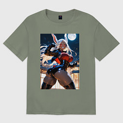 Футболка оверсайз женская Мирко из Моя геройская академия в неофициальном ко, цвет: авокадо