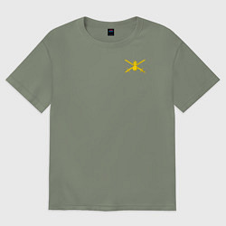 Футболка оверсайз женская Сухопутные войска: малая эмблема, цвет: авокадо