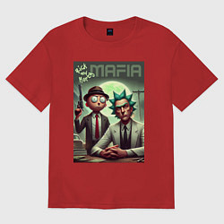 Женская футболка оверсайз Мафиози Рик и Морти - нейроарт фантазия