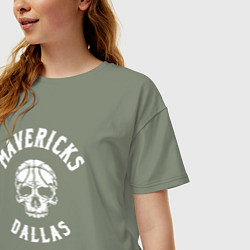 Футболка оверсайз женская Mavericks Dallas, цвет: авокадо — фото 2