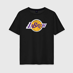 Футболка оверсайз женская LaBron Lakers, цвет: черный