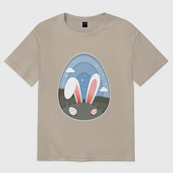 Женская футболка оверсайз Яйцо с ушами