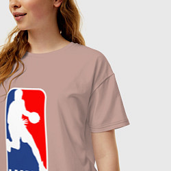 Футболка оверсайз женская NBA Luka, цвет: пыльно-розовый — фото 2