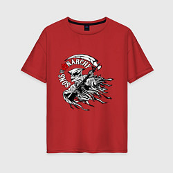 Футболка оверсайз женская Logo Sons Of Anarchy, цвет: красный