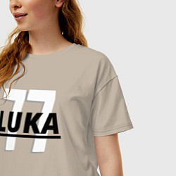 Футболка оверсайз женская 77 Luka, цвет: миндальный — фото 2