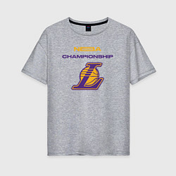 Женская футболка оверсайз Lakers championship