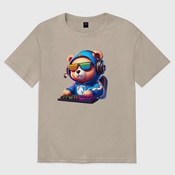 Футболка оверсайз женская Bear cub is a player of Team Liquid - esports, цвет: миндальный