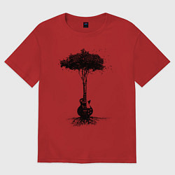 Женская футболка оверсайз Гитарное дерево