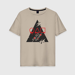 Женская футболка оверсайз Поиграем в кальмара