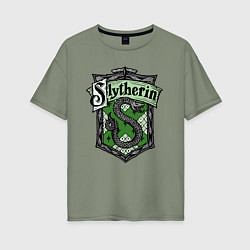 Женская футболка оверсайз Slytherin emblem