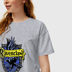 Футболка оверсайз женская Ravenclaw emblem, цвет: меланж — фото 2