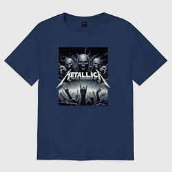 Женская футболка оверсайз Thrash metal - Metallica