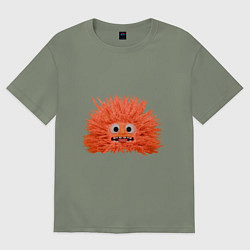 Футболка оверсайз женская Fluffy monster orange, цвет: авокадо