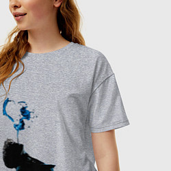 Футболка оверсайз женская Три дня дождя постер, цвет: меланж — фото 2