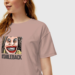 Футболка оверсайз женская Smileback, цвет: пыльно-розовый — фото 2