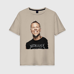 Женская футболка оверсайз James Alan Hetfield - Metallica leader