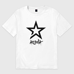 Женская футболка оверсайз Анжела - звезда