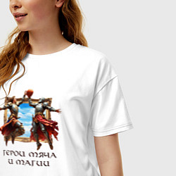 Футболка оверсайз женская Герои мяча и магии - мем баскетбол, цвет: белый — фото 2