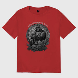 Женская футболка оверсайз Воин живёт вечно