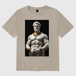Женская футболка оверсайз Античный герой с цепочкой