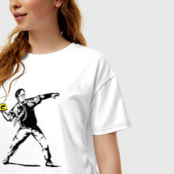 Футболка оверсайз женская Дуайт Шрут и желе, цвет: белый — фото 2