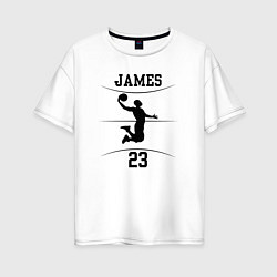 Женская футболка оверсайз James 23