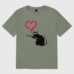 Футболка оверсайз женская Rat heart, цвет: авокадо