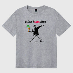 Женская футболка оверсайз Love vegan