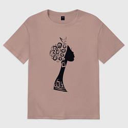 Женская футболка оверсайз Black woman