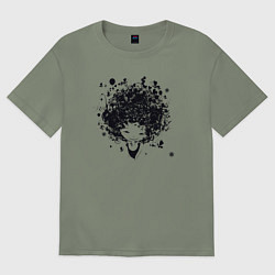 Женская футболка оверсайз Девчонка милашка